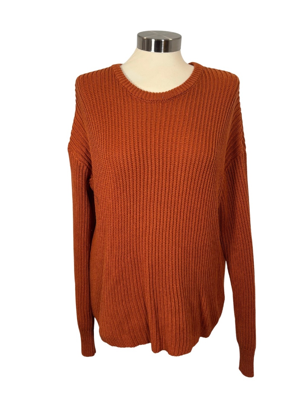 Forever 21 Ribbed Knit Sweater - Rust